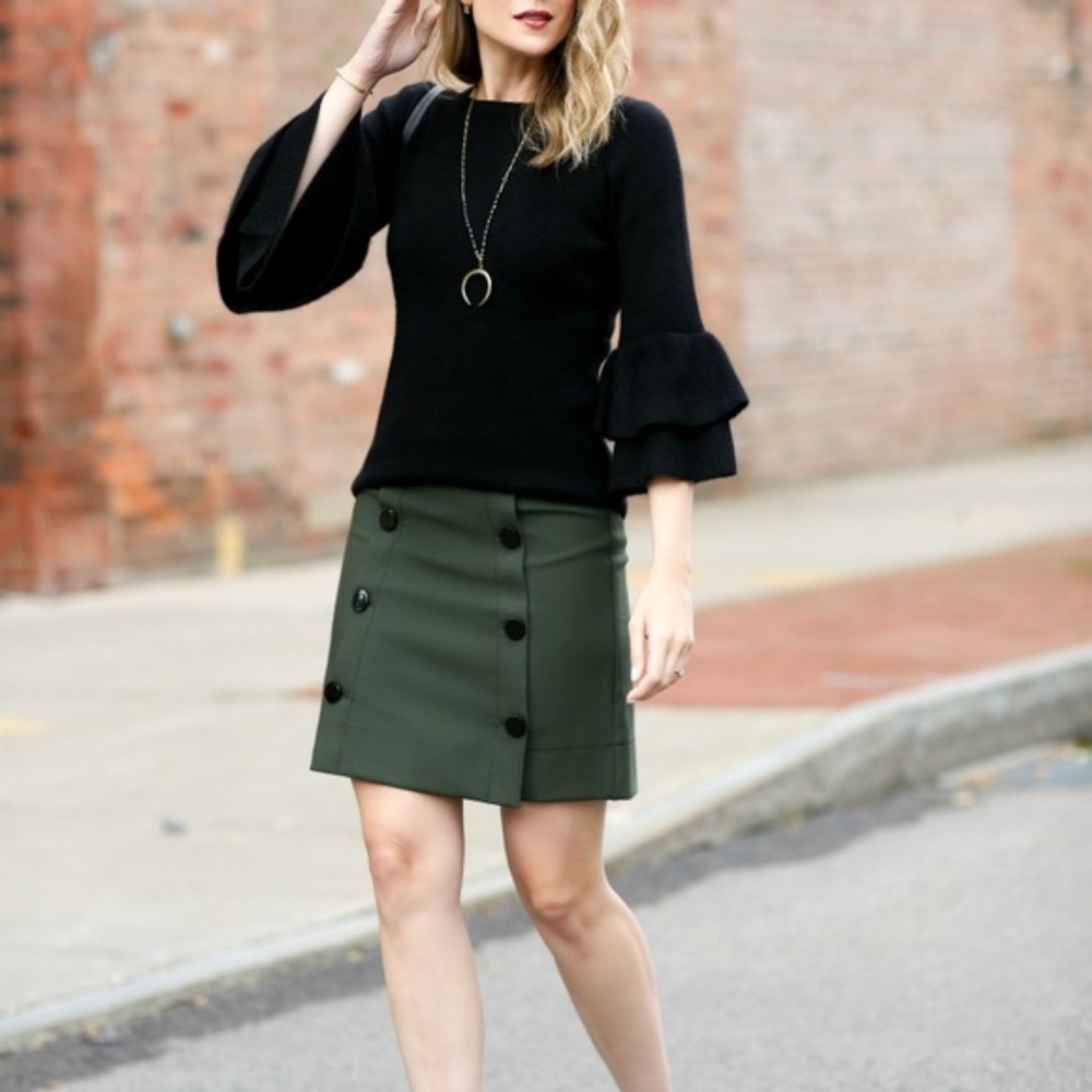 Army Green Military Skirt